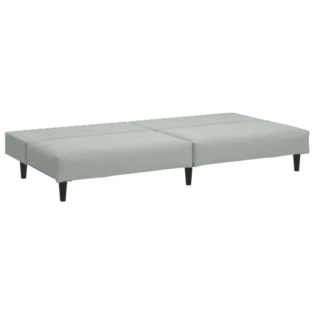 2 Piece Sofa Set Light Grey Velvet Price