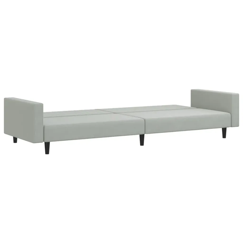 2 Piece Sofa Set Light Grey Velvet Price