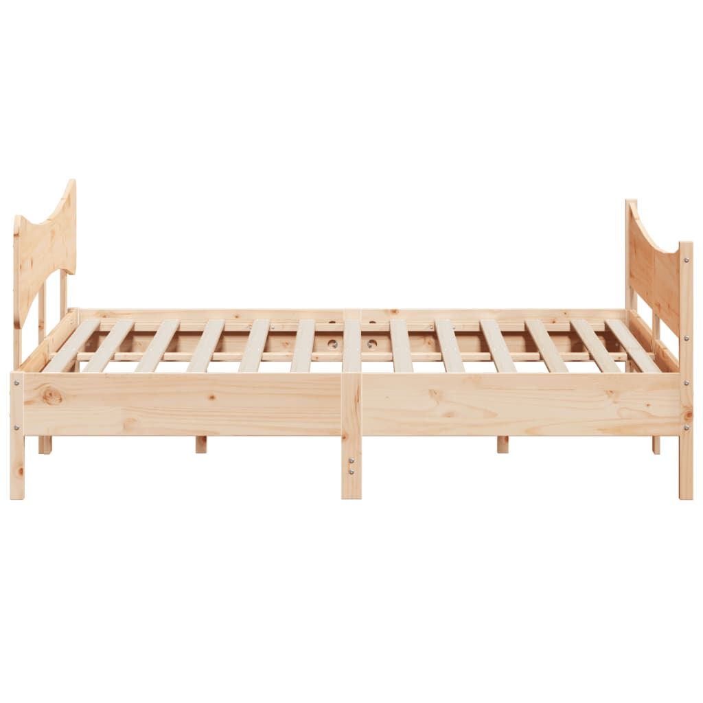 Bed Frame without Mattress 183x203 cm King Solid Wood Pine Price