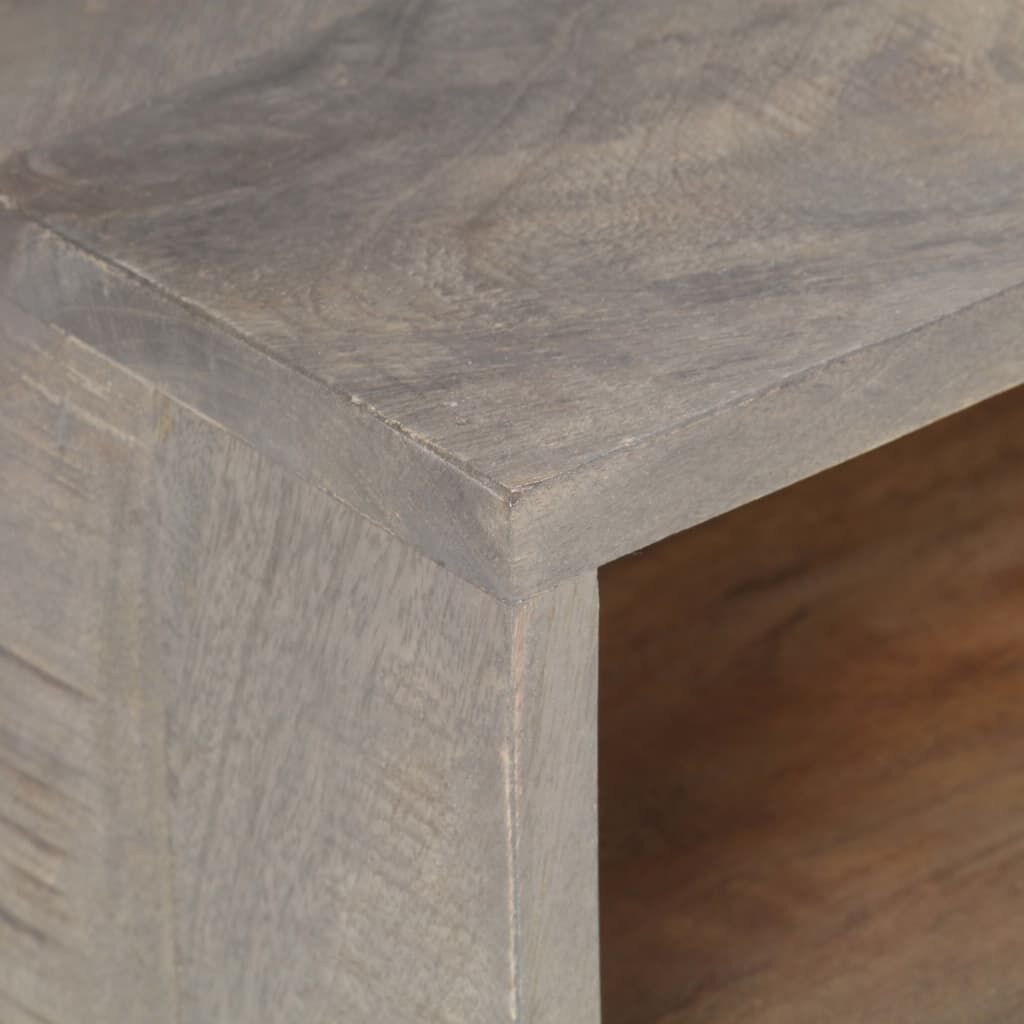 TV Cabinet Grey 130x35x51 cm Solid Rough Mango Wood Price