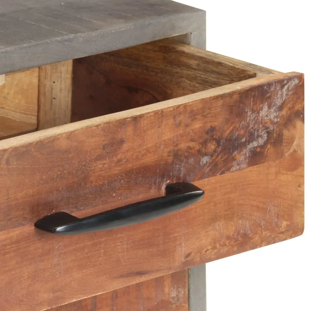Bedside Cabinet Grey 40x30x50 cm Solid Rough Mango Wood Price