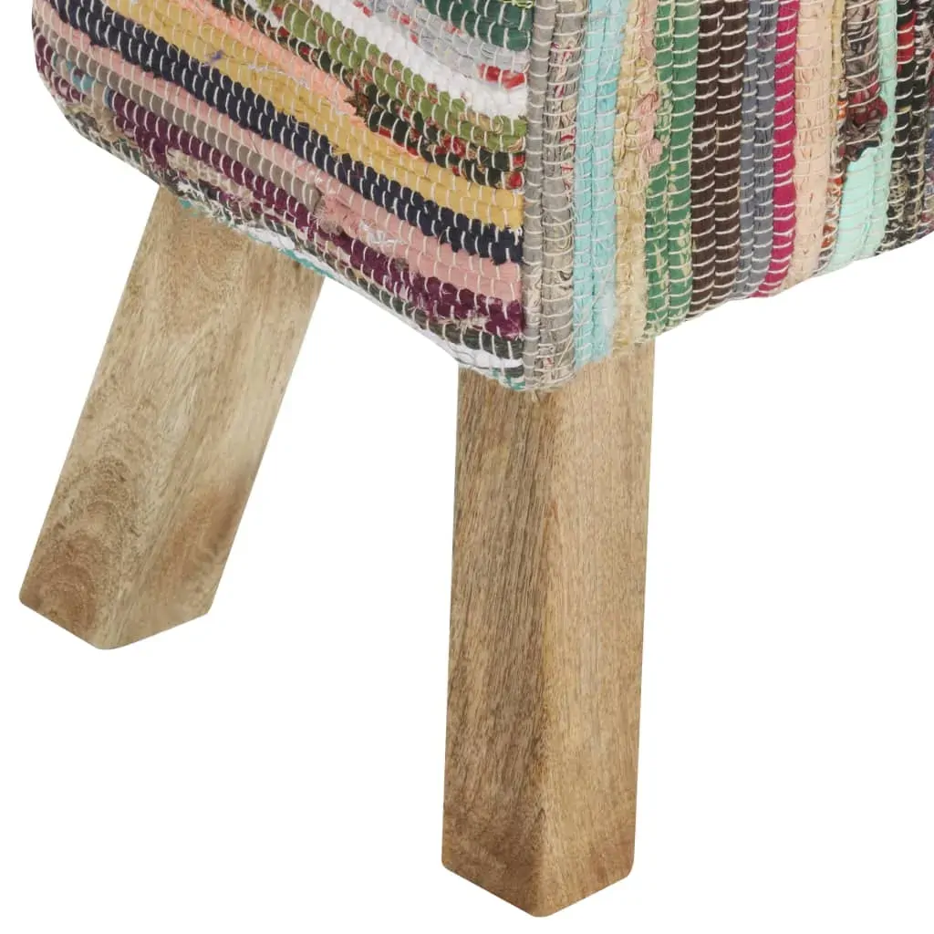 Bench 160 cm Multicolour Chindi Fabric Price
