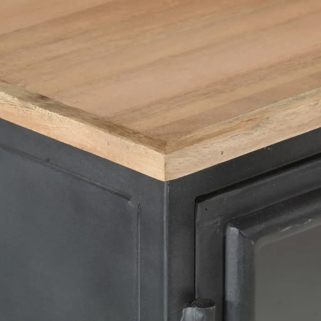 Sideboard Grey 100x30x70 cm Solid Acacia Wood Price