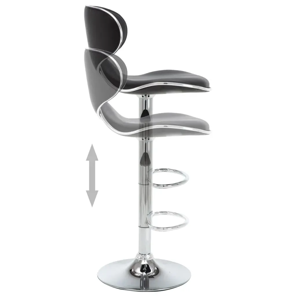 Bar Stools 2 pcs Black Faux Leather Price