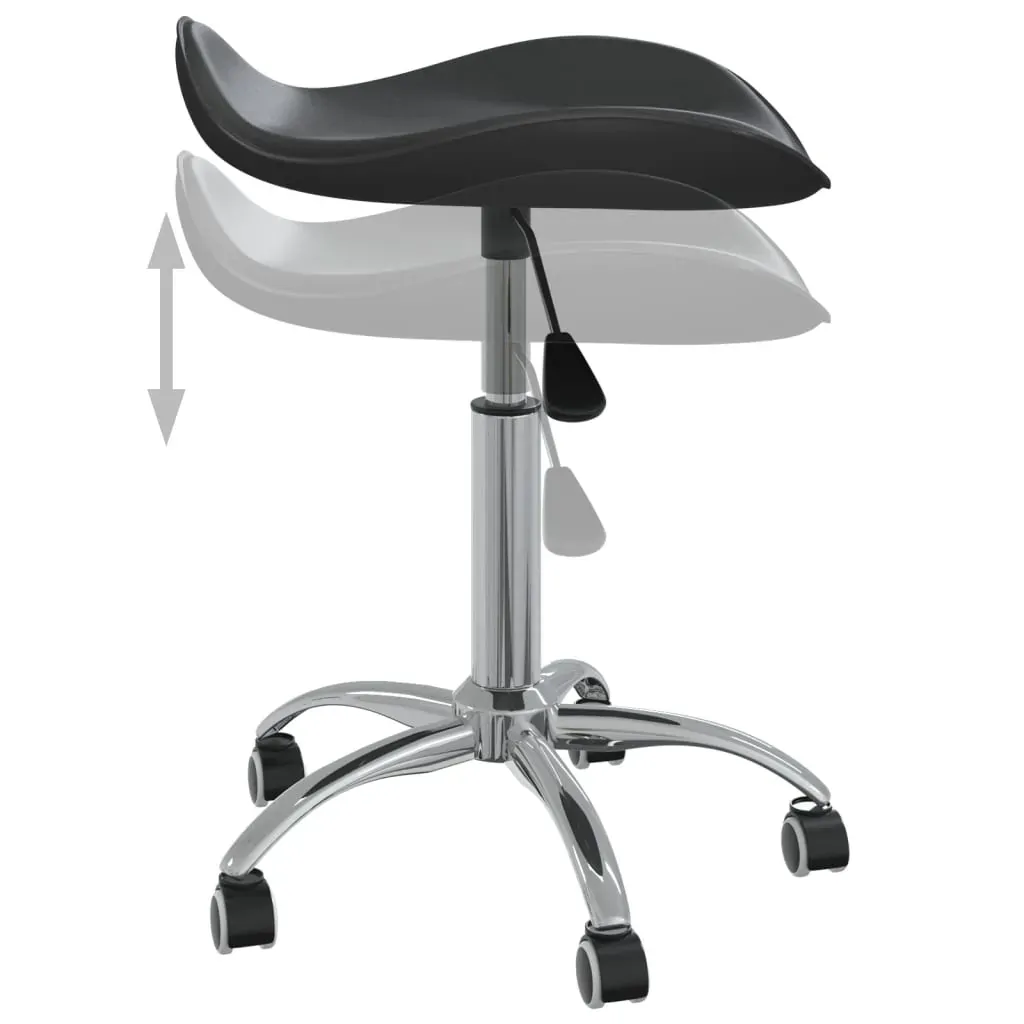 Salon Spa Stool Black Faux Leather Price