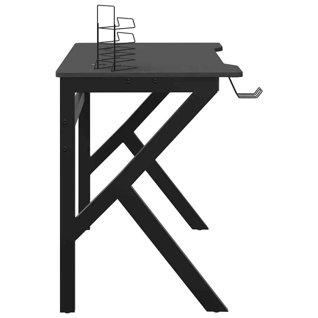 Gaming Desk with K Shape Legs Black 90x60x75 cm Price