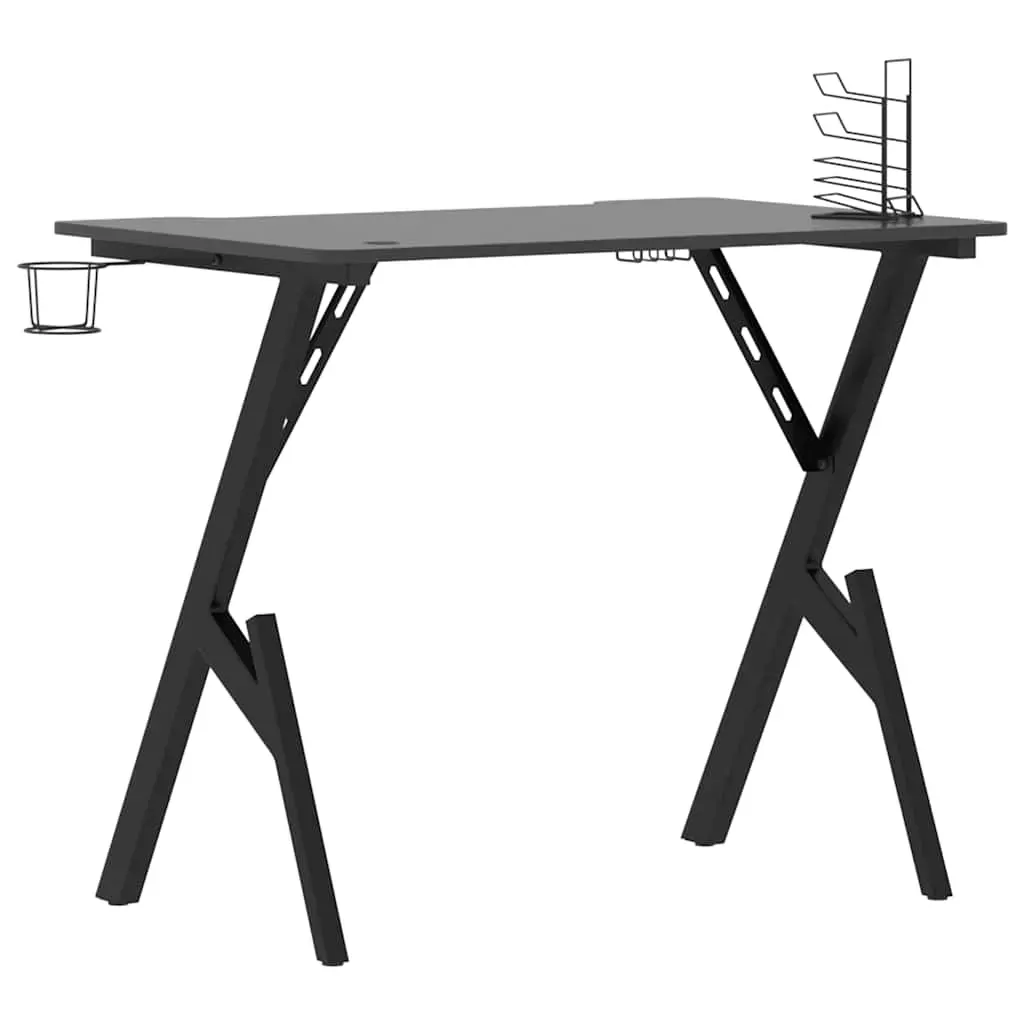Gaming Desk with Y Shape Legs Black 90x60x75 cm Price