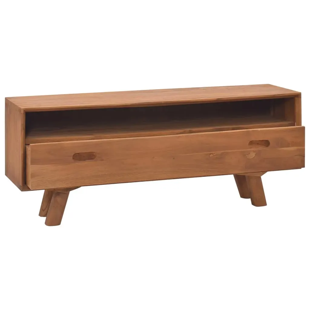 TV Cabinet 110x30x45 cm Solid Teak Wood Price