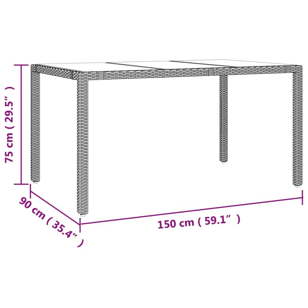 7 Piece Garden Dining Set with Cushions Black Poly Rattan Price