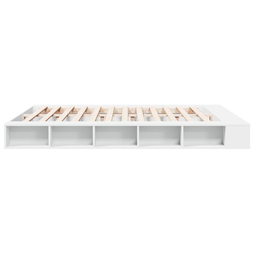 Bed Frame without Mattress White 183x203 cm King Price