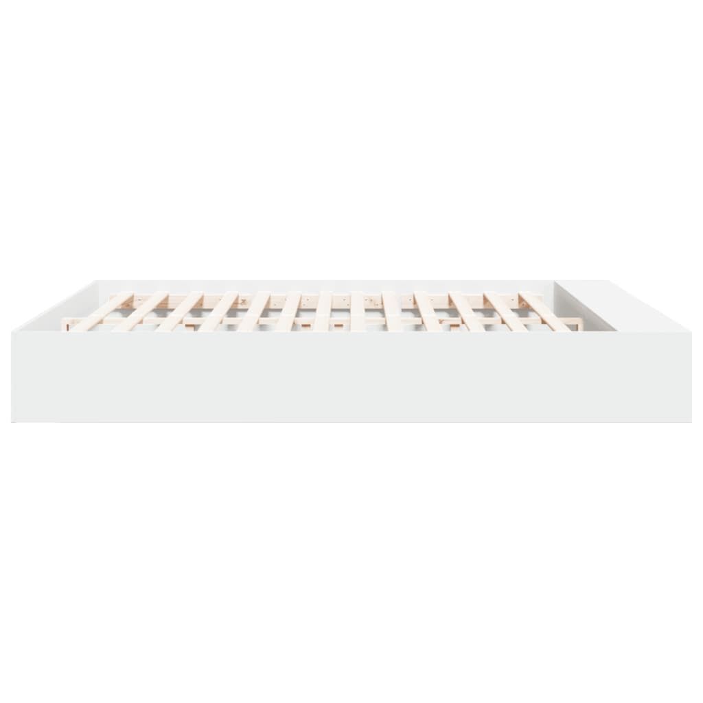 Bed Frame without Mattress White 183x203 cm King Price