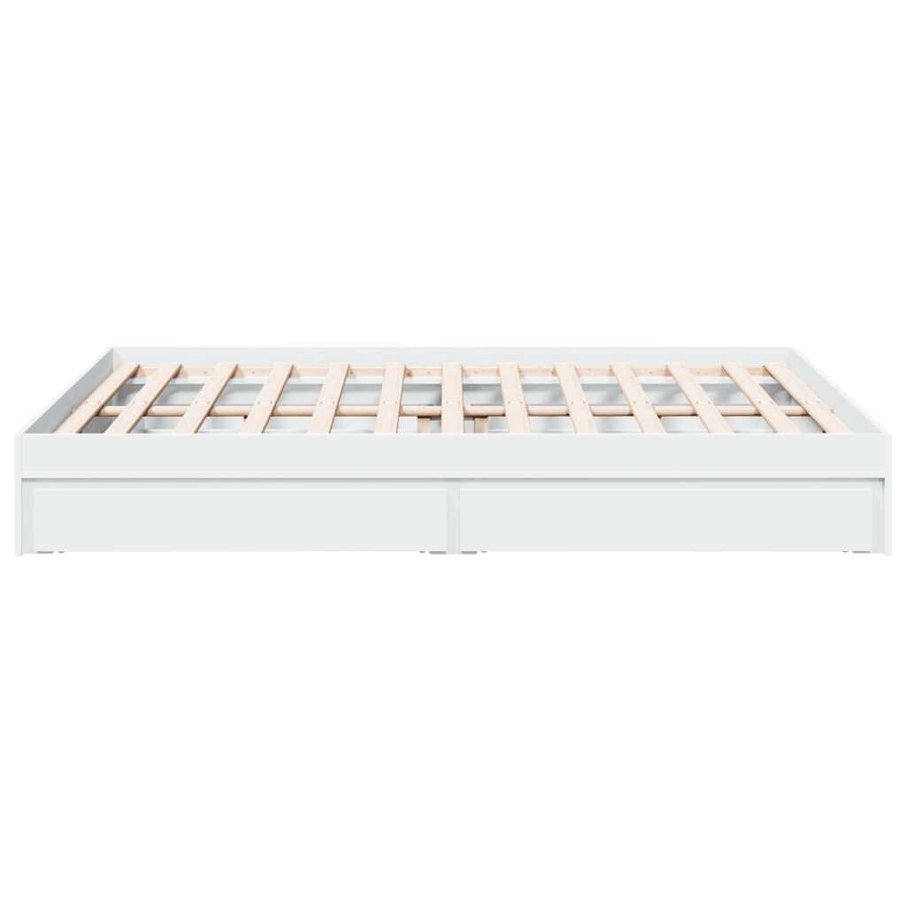 Bed Frame with Drawers without Mattress White 150x200 cm Price