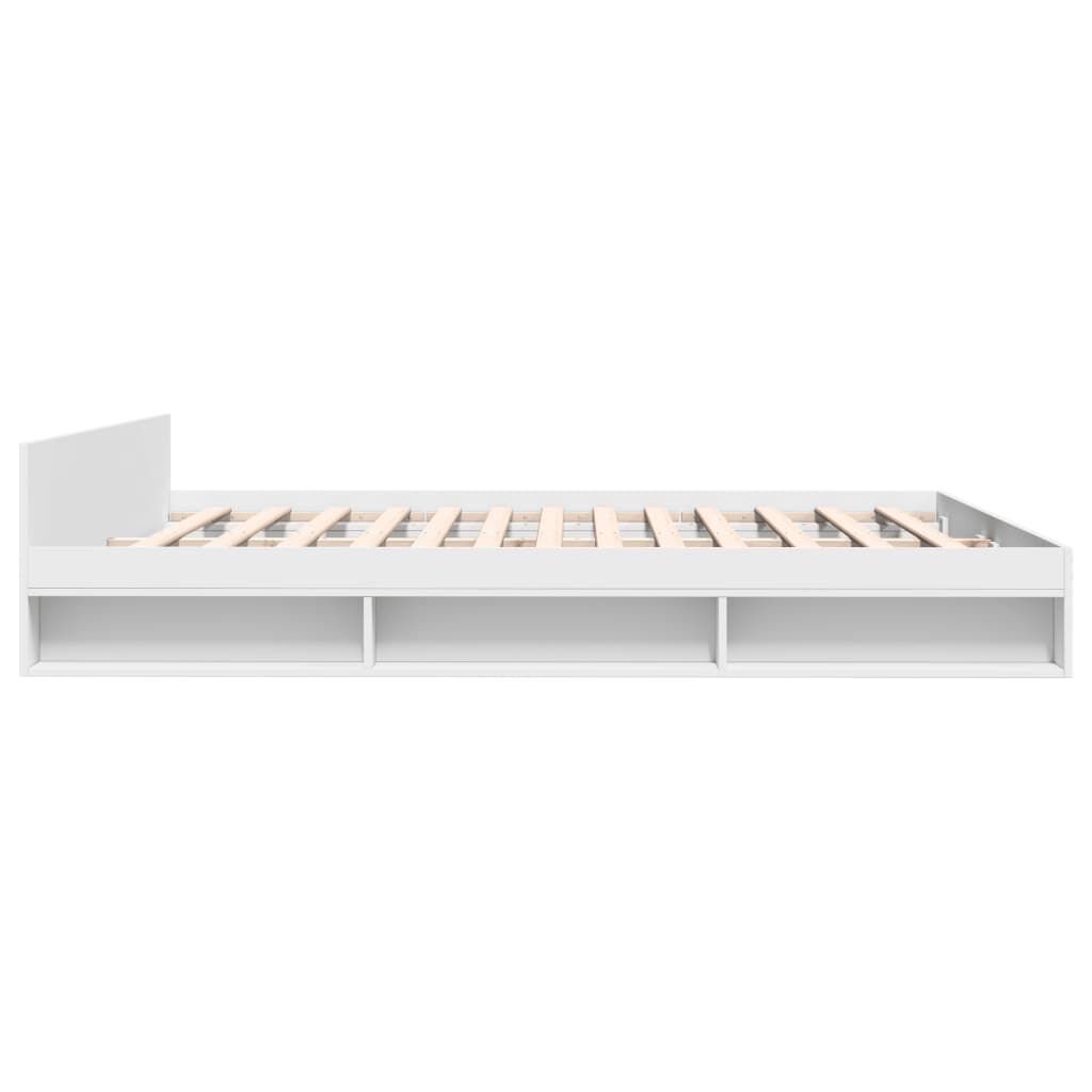Bed Frame with Drawers without Mattress White 183x203 cm King Price