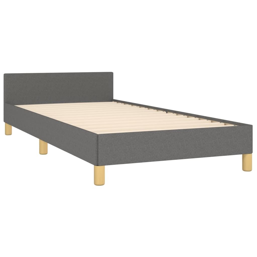 Bed Frame without Mattress Dark Grey 107x203 cm King Single Size Fabric Price