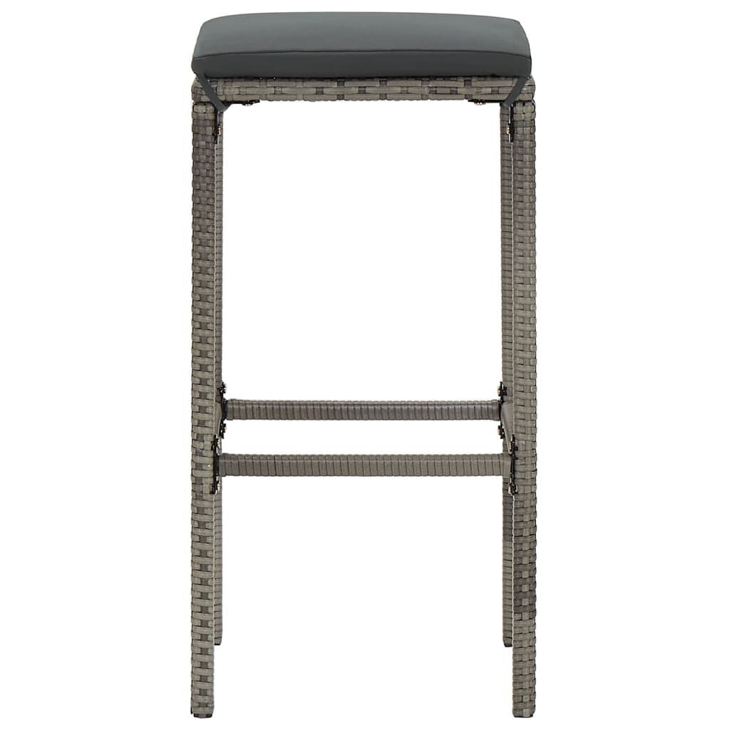 5 Piece Garden Bar Set Grey Solid Wood Acacia and Poly Rattan Price