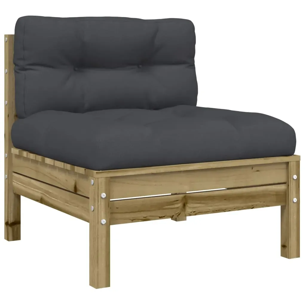 6 Piece Garden Sofa Set with Cushions Impregnated Wood Pine Price