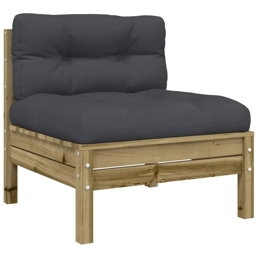6 Piece Garden Sofa Set with Cushions Impregnated Wood Pine Price