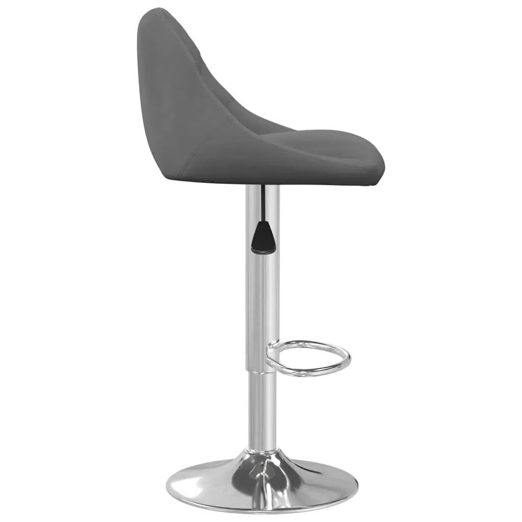 Bar Stool 2 Pcs Dark Grey Velvet Price