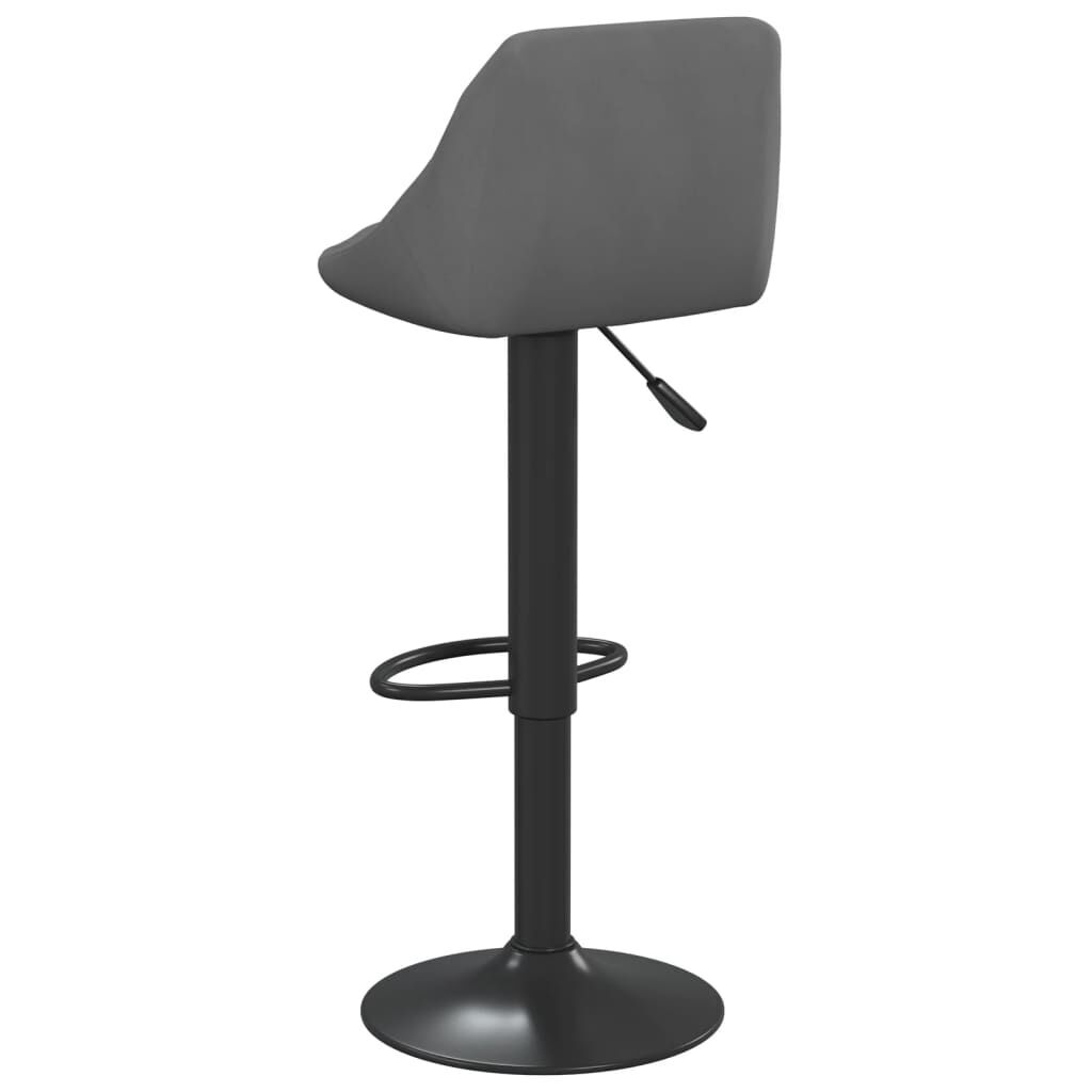 Bar Stools 2 pcs Dark Grey Velvet Price