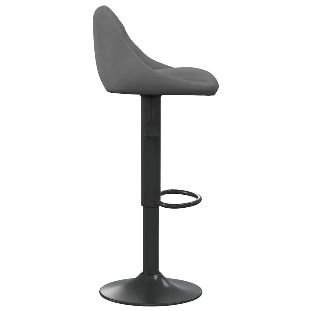 Bar Stools 2 pcs Dark Grey Velvet Price