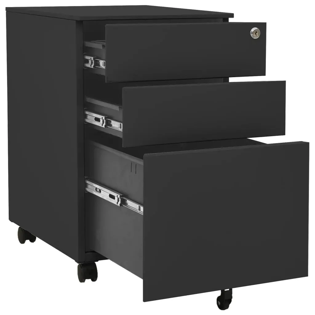 Mobile File Cabinet Anthracite 39x45x60 cm Steel Price