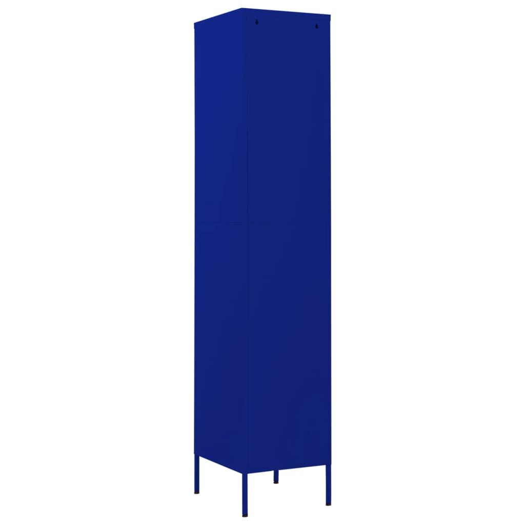 Locker Cabinet Navy Blue 35x46x180 cm Steel Price
