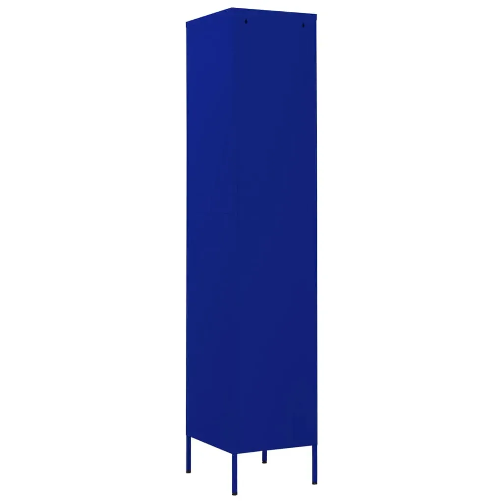 Locker Cabinet Navy Blue 35x46x180 cm Steel Price