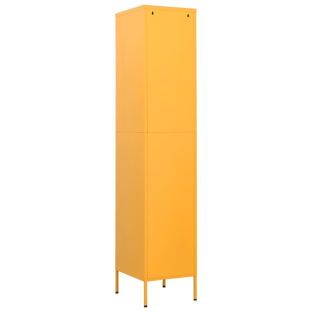 Locker Cabinet Mustard Yellow 35x46x180 cm Steel Price