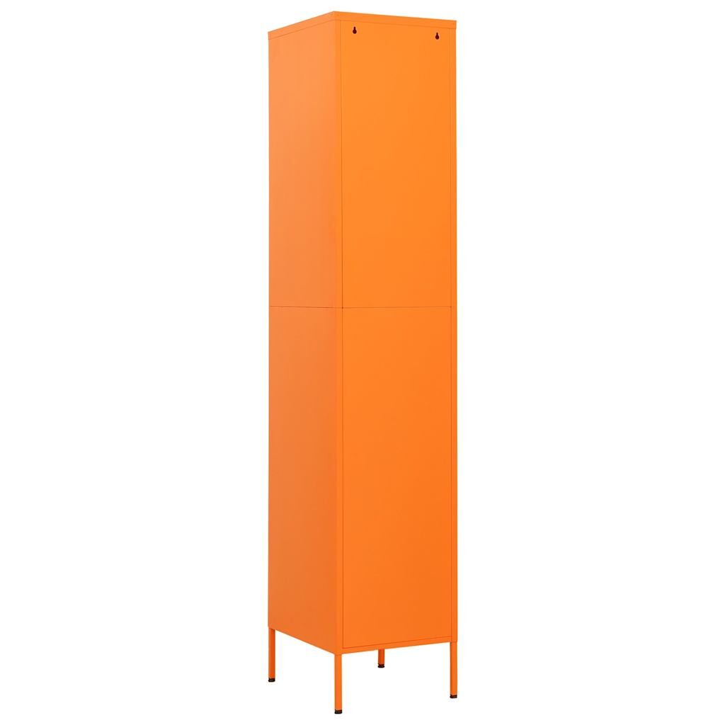 Locker Cabinet Orange 35x46x180 cm Steel Price