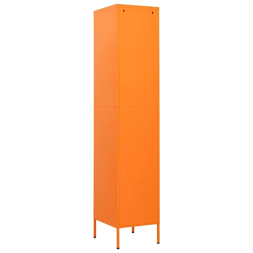 Locker Cabinet Orange 35x46x180 cm Steel Price