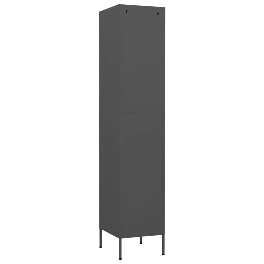 Locker Cabinet Anthracite 35x46x180 cm Steel Price