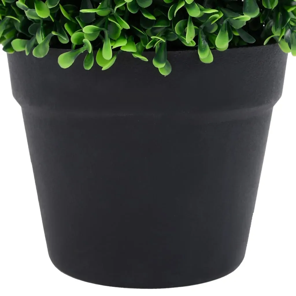 Artificial Boxwood Plants 2 pcs with Pots Ball Shaped Green 27 cm Price