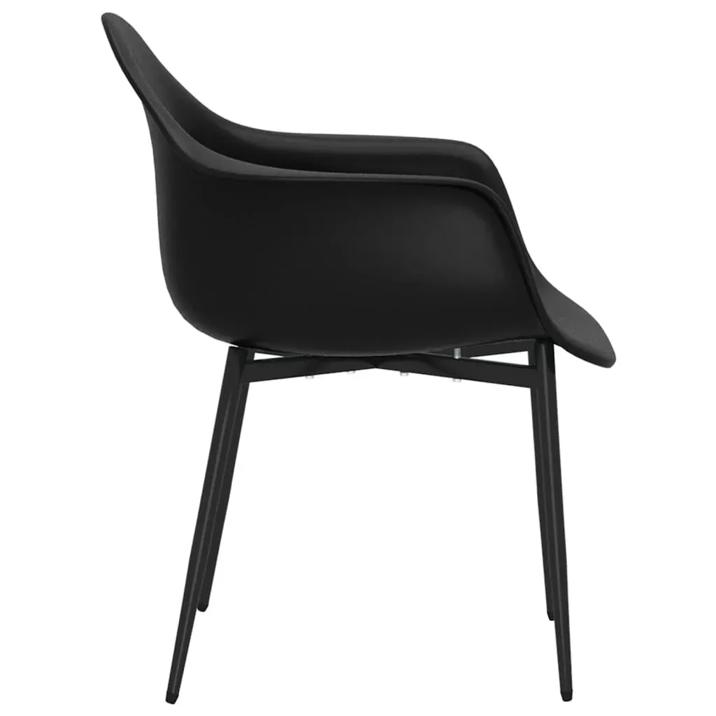 Dining Chairs 4 pcs Black PP Price