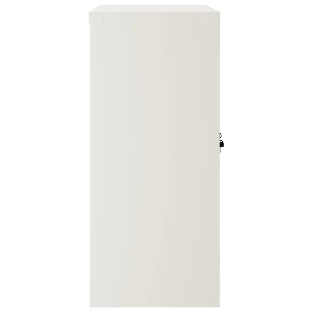 File Cabinet White 90x40x90 cm Steel Price