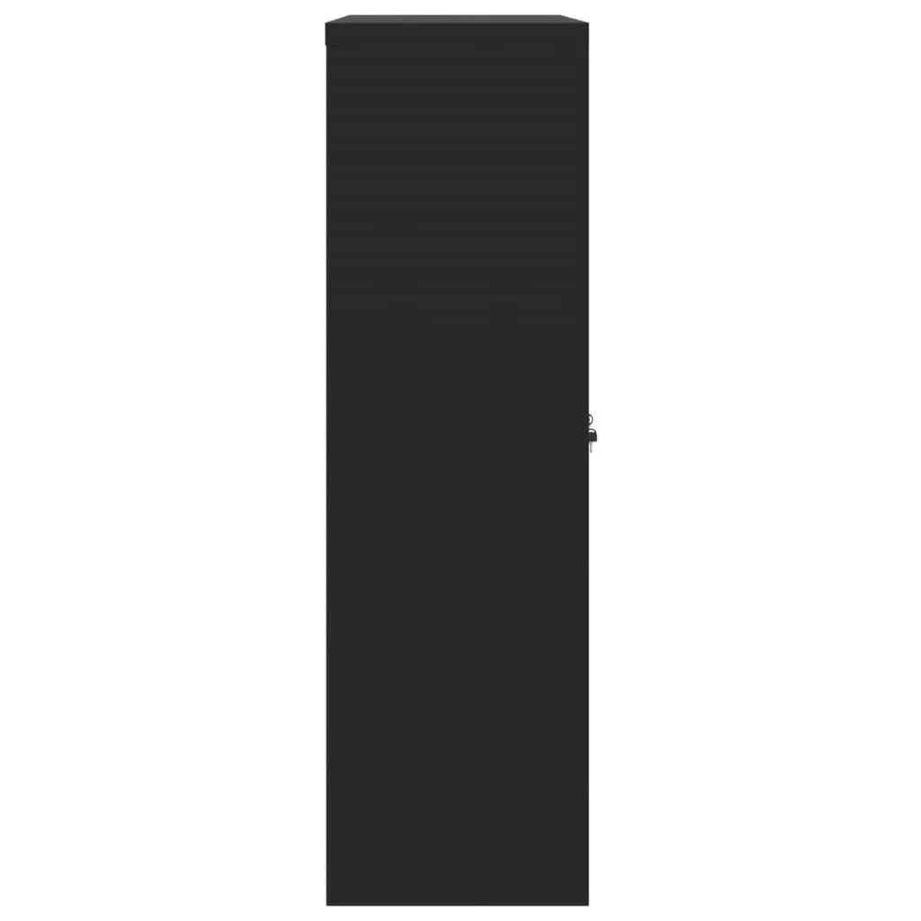 File Cabinet Black 90x40x140 cm Steel Price