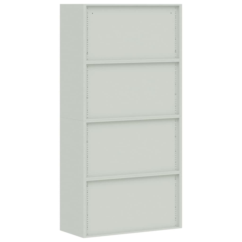 File Cabinet Light Grey 90x40x180 cm Steel Price
