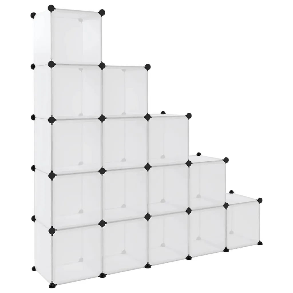 Storage Cube Organiser with 15 Cubes Transparent PP Price