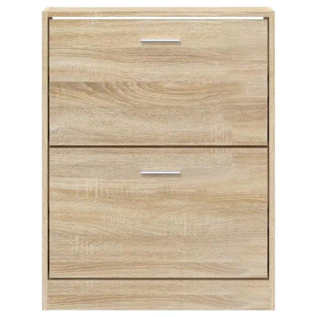 Shoe Cabinet Oak 59x17x81 cm Engineered Wood Price