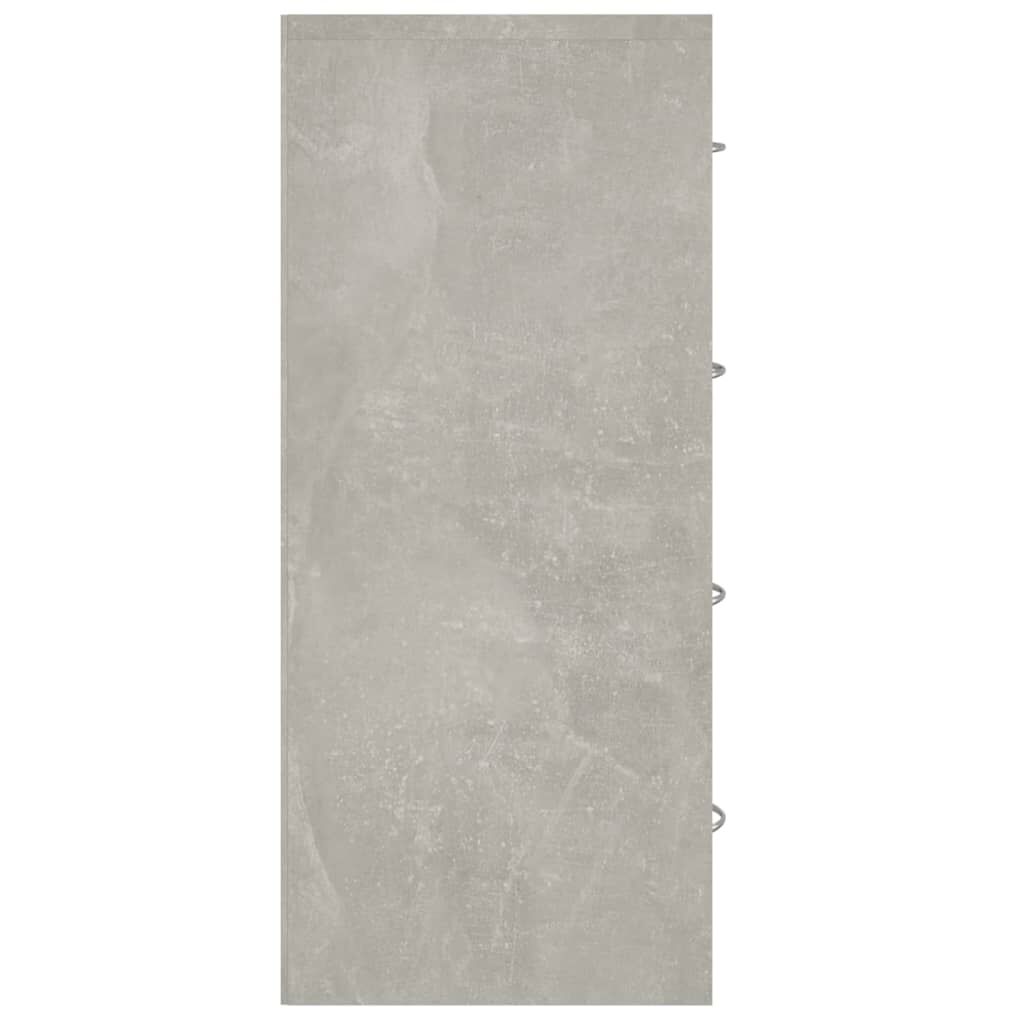 Sideboard with 4 Drawers 60x30.5x71 cm Concrete Grey Price