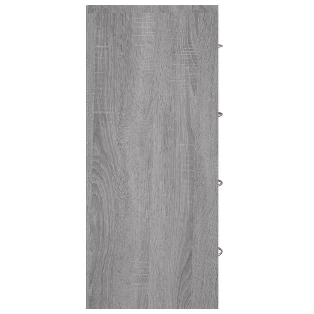 Sideboard with 4 Drawers 60x30.5x71 cm Grey Sonoma Price
