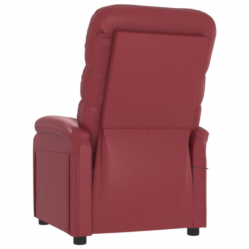 Massage Chair Wine Red Faux Leather Price
