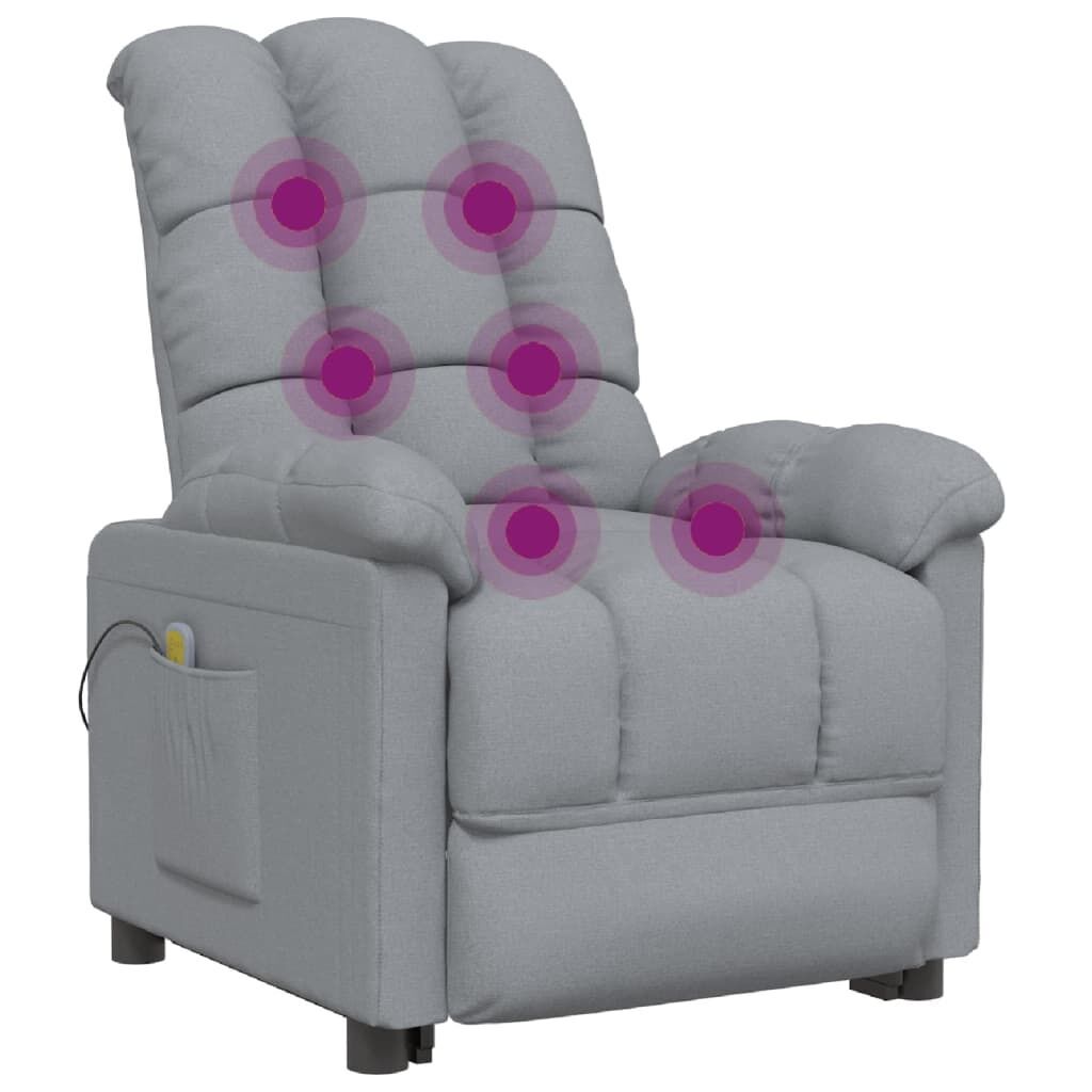 Massage Chair Light Grey Fabric Price