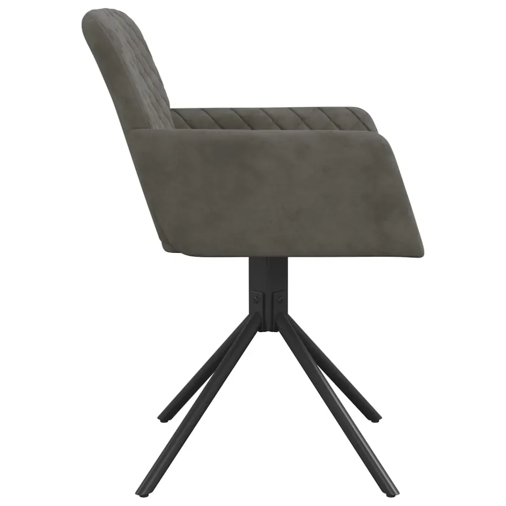 Swivel Dining Chairs 2 pcs Dark Grey Velvet Price