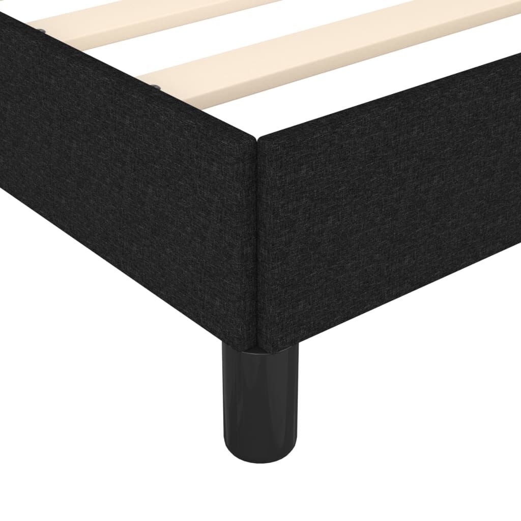 Bed Frame without Mattress Black 137x187 cm Double Fabric Price