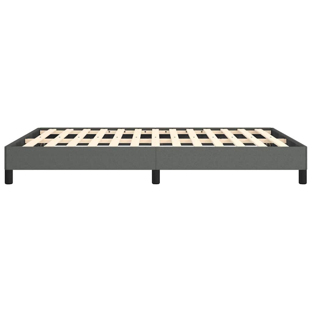 Bed Frame without Mattress Dark Grey 152x203 cm Queen Fabric Price