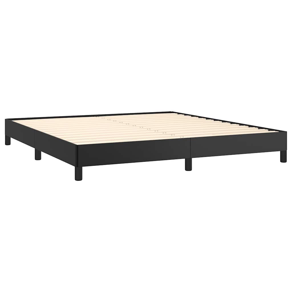 Bed Frame without Mattress Black 152x203 cm Queen Faux Leather Price
