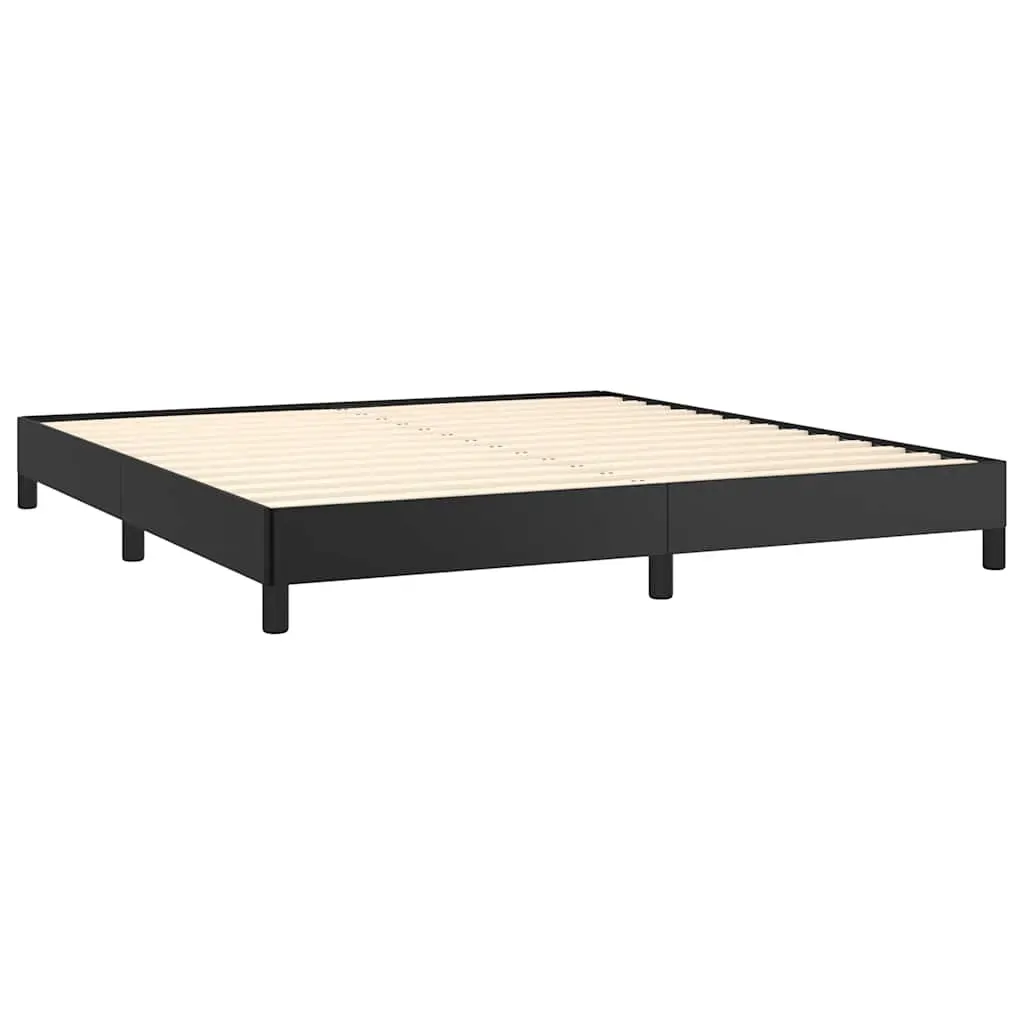 Bed Frame without Mattress Black 152x203 cm Queen Faux Leather Price