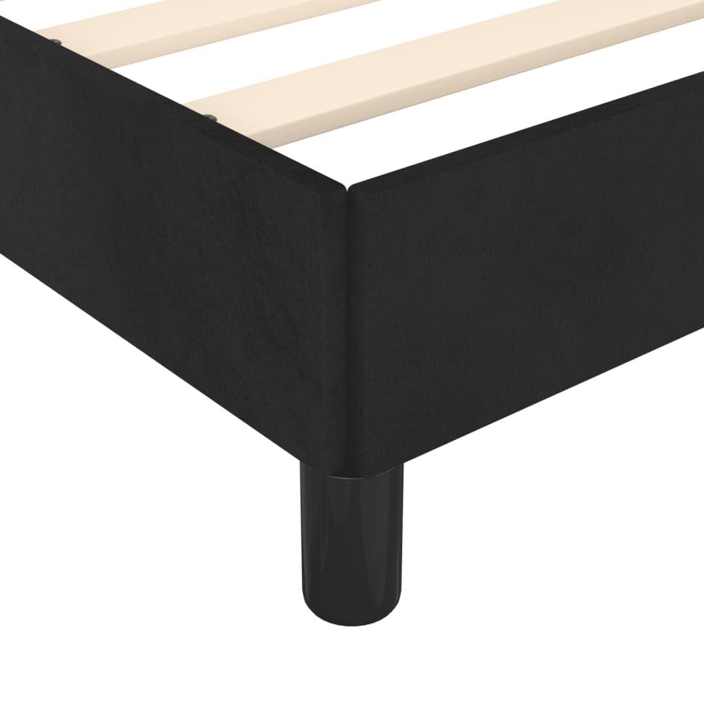 Bed Frame without Mattress Black 137x187 cm Double Velvet Price