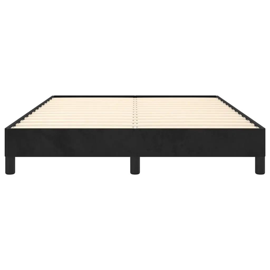 Bed Frame without Mattress Black 137x187 cm Double Velvet Price
