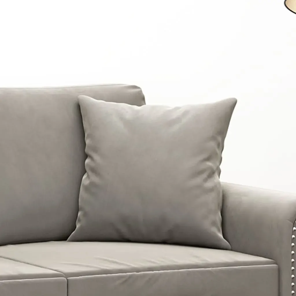 Throw Pillows 2 pcs Light Grey 40x40 cm Velvet Price
